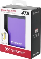 Жесткий диск Transcend USB3.0 4TB TS4TSJ25H3P StoreJet 25H3 (5400rpm) 2.5" фиолетовый