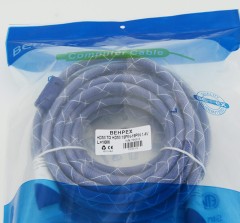 Кабель аудио-видео HDMI (m)/HDMI (m) 10м. феррит.кольца позолоч.конт. синий/белый