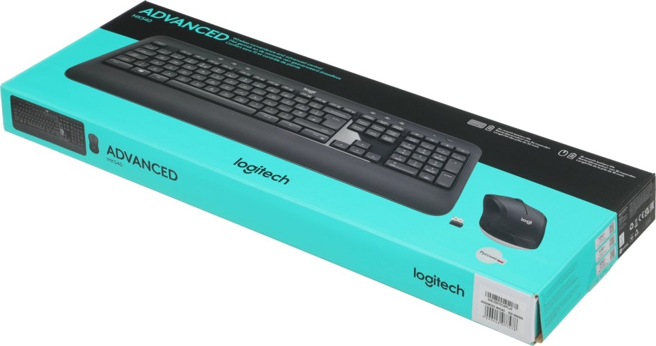 Клавиатура + мышь Logitech MK540 клав:черный мышь:черный USB беспроводная slim Multimedia (920-008686)