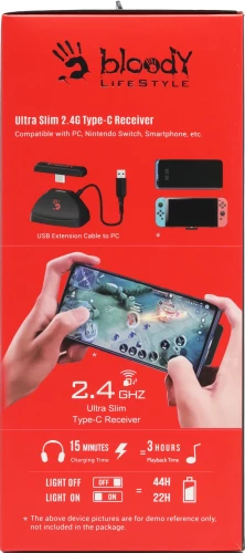 Наушники с микрофоном A4Tech Bloody MR720 черный мониторные BT/Radio оголовье (MR720 BLACK)