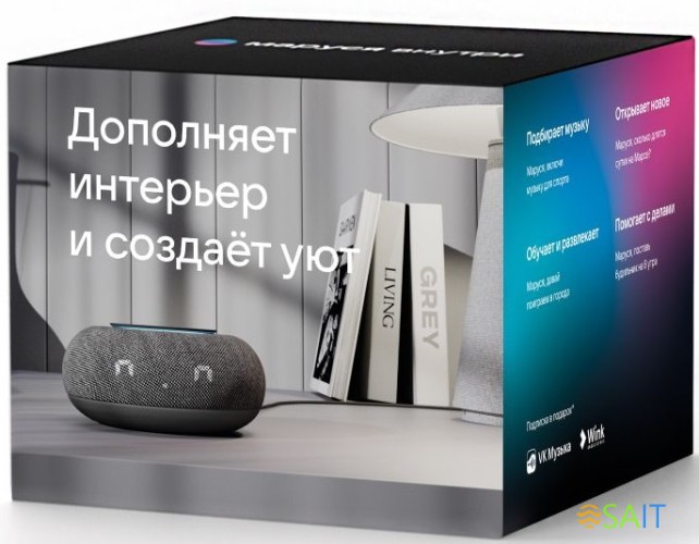 Умная колонка VK Капсула Мини Маруся т.серый 5W 1.0 BT 10м (MRC02BK)