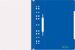 Папка-скоросшиватель Бюрократ PS-P20BLU A4 прозрач.верх.лист боков.перф. пластик синий 0.12/0.16