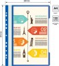 Папка-скоросшиватель Бюрократ PS-P20BLU A4 прозрач.верх.лист боков.перф. пластик синий 0.12/0.16