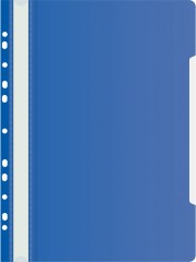 Папка-скоросшиватель Бюрократ PS-P20BLU A4 прозрач.верх.лист боков.перф. пластик синий 0.12/0.16