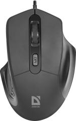 Defender Проводная оптическая мышь Datum MB-347 черный,4 кнопки, 800-1600 dpi Defender Datum MB-347 черный
