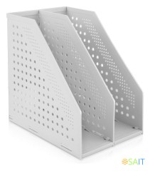 Лоток вертикальный Deli 78999GREY 78999Gray 2отд. складной 168х255х243мм серый пластик