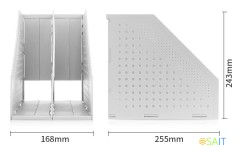 Лоток вертикальный Deli 78999GREY 78999Gray 2отд. складной 168х255х243мм серый пластик