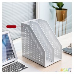 Лоток вертикальный Deli 78999GREY 78999Gray 2отд. складной 168х255х243мм серый пластик