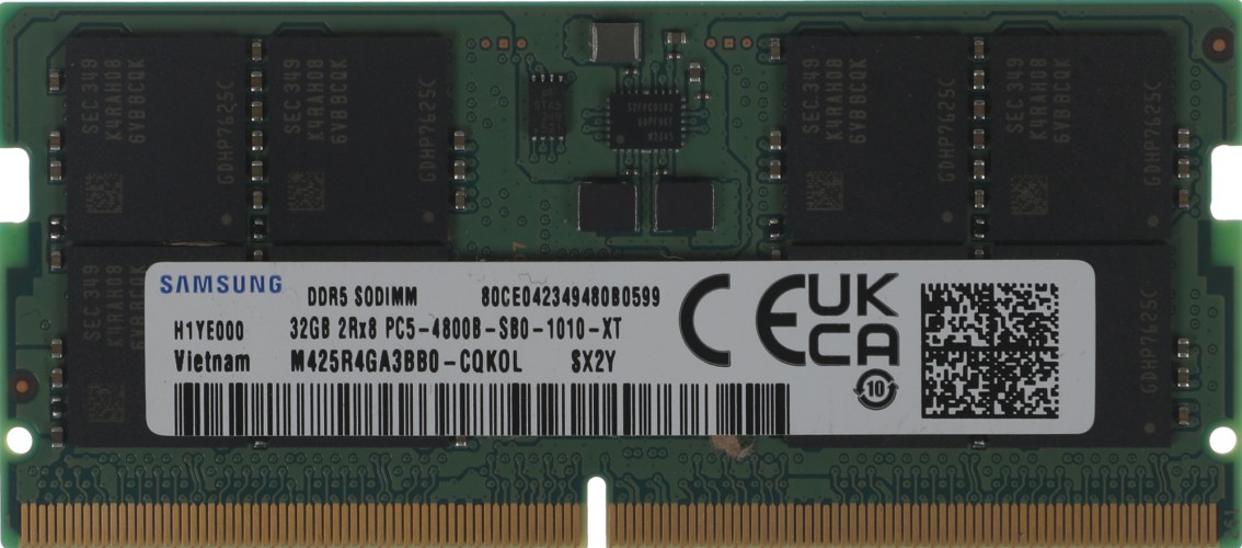 Память DDR5 32GB 4800MHz Samsung M425R4GA3BB0-CQK OEM PC5-38400 CL40 SO-DIMM 262-pin 1.1В dual rank OEM