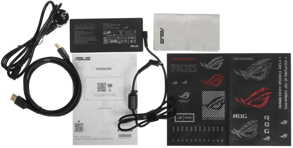 Монитор Asus 31.5" ROG Strix XG32UCDS черный QD OLED LED 0.03ms 16:9 HDMI матовая HAS 1000cd 178гр/178гр 3840x2160 165Hz DP 4K USB 6.6кг