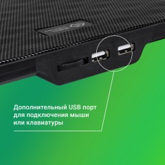 Подставка для ноутбука Digma D-NCP156-2 15.6"360x260x27мм 2xUSB 2x 120ммFAN 650г черный