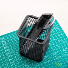 Нож канцелярский Deli E2057 шир.лез.18мм сталь серый/черный блистер