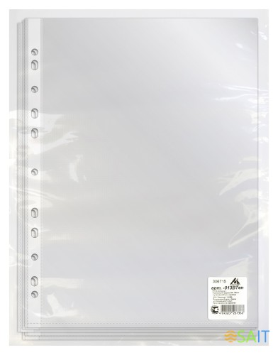 Папка-вкладыш Бюрократ -013BTEN глянцевые A4+ (упак.:100шт)