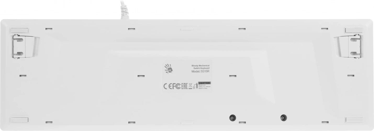 Клавиатура A4Tech Bloody S515R механическая белый USB for gamer LED (подставка для запястий) (S515R ICY WHITE)