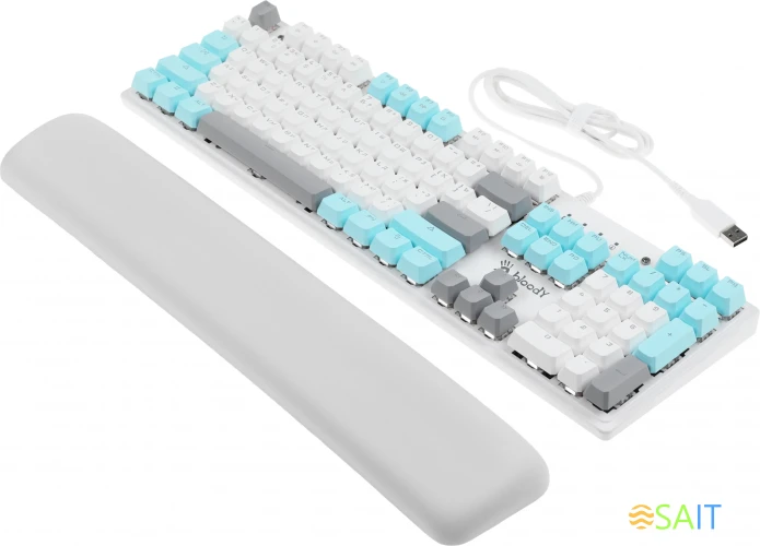 Клавиатура A4Tech Bloody S515R механическая белый USB for gamer LED (подставка для запястий) (S515R ICY WHITE)