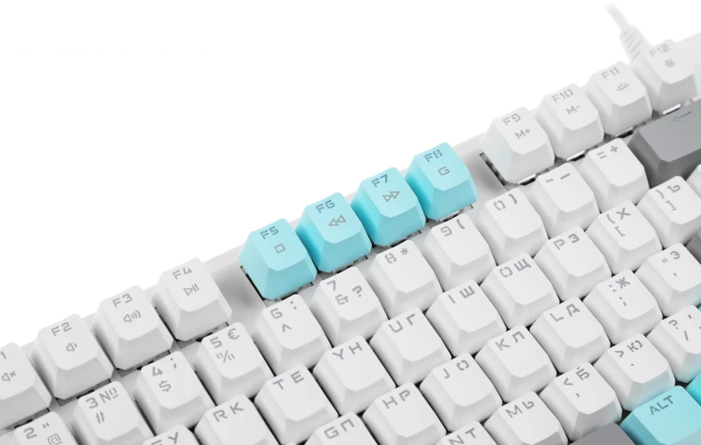 Клавиатура A4Tech Bloody S515R механическая белый USB for gamer LED (подставка для запястий) (S515R ICY WHITE)