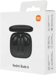 Гарнитура внутриканальные Xiaomi Redmi Buds 6 черный беспроводные bluetooth в ушной раковине (BHR9251GL)