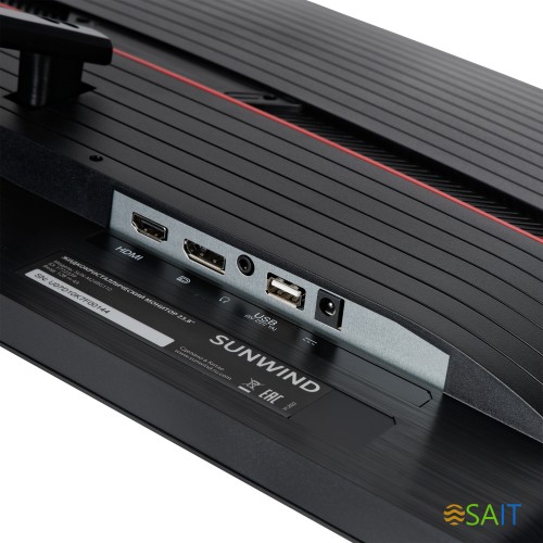 Монитор SunWind 23.8" SUN-M24BG110 черный VA LED 16:9 HDMI матовая 250cd 178гр/178гр 1920x1080 165Hz DP FHD USB 2.6кг