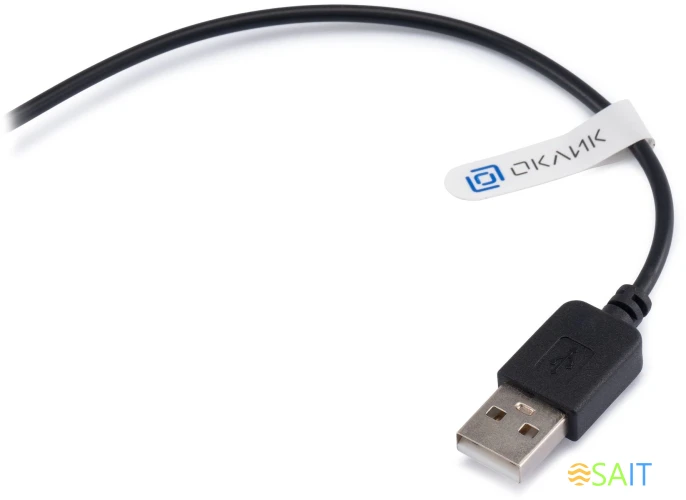 Наушники с микрофоном Оклик HS-M400 черный 1.8м накладные оголовье (1532019)