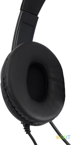 Наушники с микрофоном Оклик HS-M400 черный 1.8м накладные оголовье (1532019)