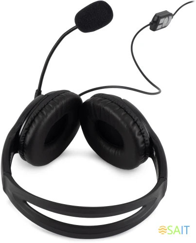 Наушники с микрофоном Оклик HS-M400 черный 1.8м накладные оголовье (1532019)