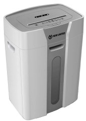 Шредер New United Etalon ET-20C белый (секр.P-4) фрагменты 17лист. 25.6лтр. скрепки скобы пл.карты CD