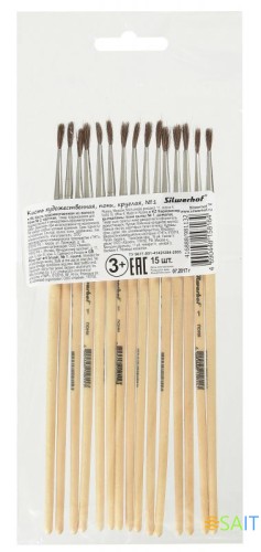 Кисть Silwerhof 981132 худож. пони круг. №1 дерев.лакир.ручка