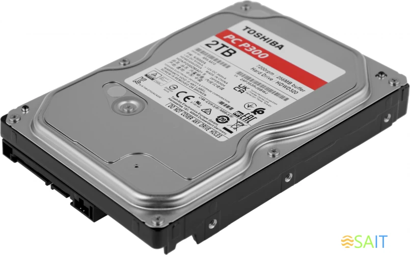 Жесткий диск Toshiba SATA-III 2TB HDWD320UZSVA Desktop P300 4KN (7200rpm) 256Mb 3.5"