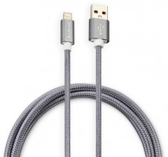 Кабель Buro BHP LGHT+MCR USB (m)-Lightning (m)/micro USB (m) 1м серый