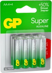 Батарея GP Super Alkaline G-Tech 15А AA NiMH 1000mAh (8шт)