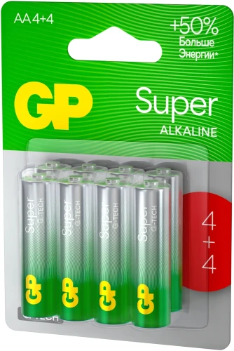 Батарея GP Super Alkaline G-Tech 15А AA NiMH 1000mAh (8шт)