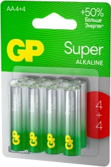 Батарея GP Super Alkaline G-Tech 15А AA NiMH 1000mAh (8шт)