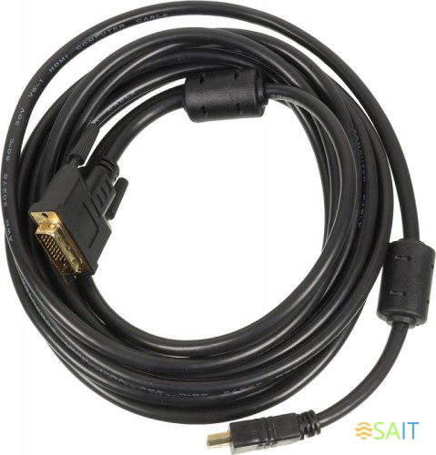 Кабель Ningbo DVI-D (m) HDMI (m) 5м феррит.кольца