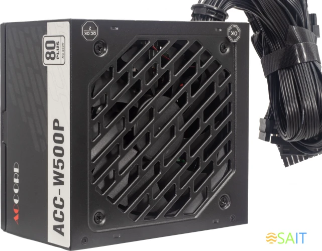 Блок питания Accord ATX 500W ACC-W500P 80+ white (20+4pin) 120mm fan 6xSATA RTL