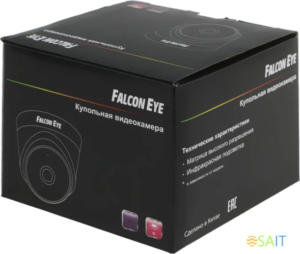 Камера видеонаблюдения аналоговая Falcon Eye FE-MHD-DP2e-20 2.8-2.8мм HD-CVI HD-TVI цв. корп.:белый