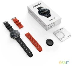 Смарт-часы Amazfit Balance 2 A2430 1.5&quot; AMOLED корп.серый рем.черный разм.брасл.:140-210мм (6972596108955)