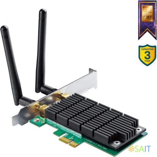 Сетевой адаптер Wi-Fi TP-Link Archer T4E AC1200 PCI Express (ант.внеш.съем) 2ант.