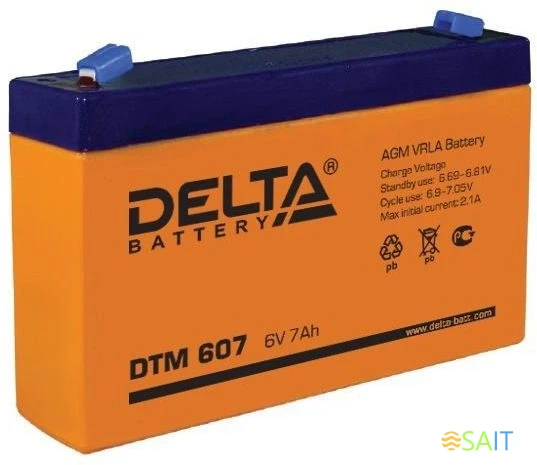 Батарея для ИБП Delta DTM 607 6В 7Ач