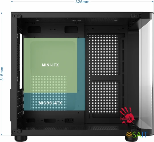 Корпус Bloody BD-CC104 черный без БП mATX 5x120mm 1xUSB2.0 1xUSB3.0 audio