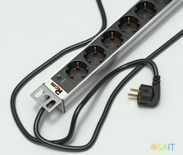 Блок распределения питания Rem R-16-9S-I-440-1.8 гор.размещ. 9xSchuko базовые 16A Schuko 1.8м