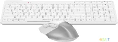 Клавиатура + мышь A4Tech Fstyler FB2800C Air2 White клав:белый/серый мышь:белый/серый USB беспроводная Bluetooth/Радио slim