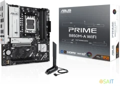 Материнская плата Asus PRIME B850M-A WIFI SocketAM5 AMD B850 4xDDR5 mATX AC`97 8ch(7.1) 2.5Gg RAID+VGA+HDMI+DP