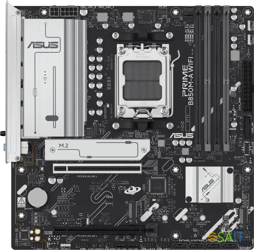 Материнская плата Asus PRIME B850M-A WIFI SocketAM5 AMD B850 4xDDR5 mATX AC`97 8ch(7.1) 2.5Gg RAID+VGA+HDMI+DP