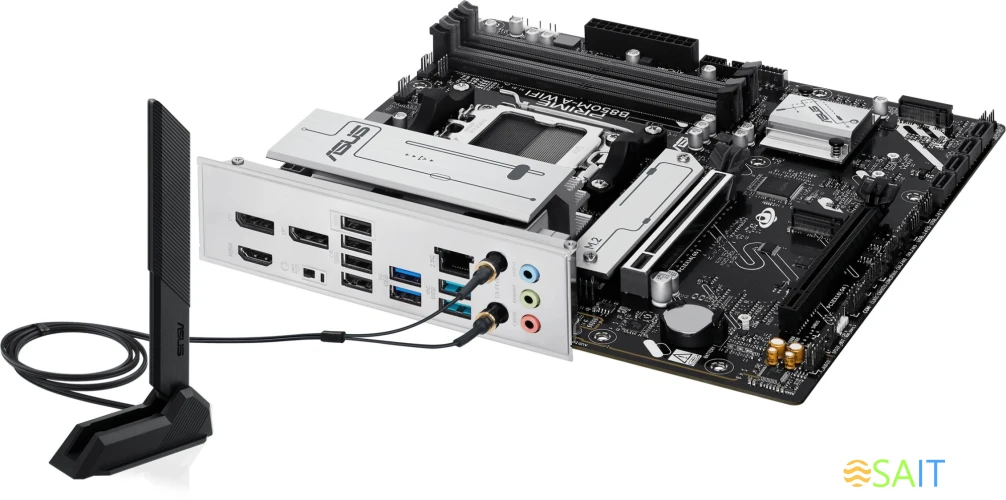 Материнская плата Asus PRIME B850M-A WIFI SocketAM5 AMD B850 4xDDR5 mATX AC`97 8ch(7.1) 2.5Gg RAID+VGA+HDMI+DP