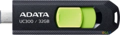 Флеш Диск A-Data 32Gb Type-C UC300 ACHO-UC300-32G-RBK/GN USB3.2 черный/зеленый