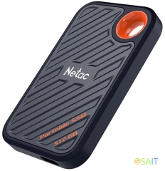 Накопитель SSD Netac USB-C 512Gb NT01ZX20-512G-32BL ZX20 2.5" синий
