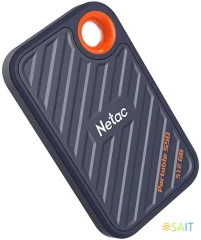 Накопитель SSD Netac USB-C 512Gb NT01ZX20-512G-32BL ZX20 2.5" синий