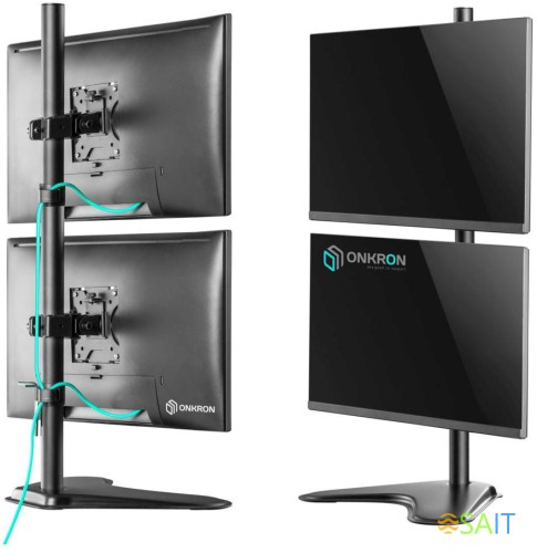 Кронштейн для мониторов Onkron D208FS черный 13"-32" макс.16кг настольный поворот и наклон