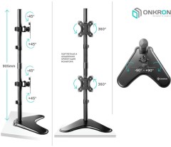 Кронштейн для мониторов Onkron D208FS черный 13"-32" макс.16кг настольный поворот и наклон