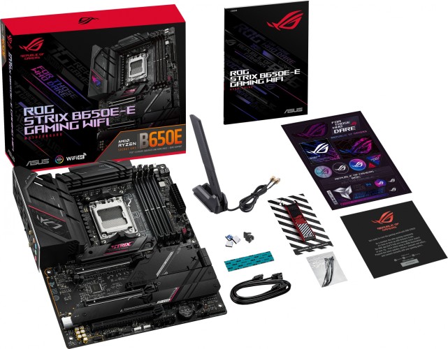 Материнская плата Asus ROG STRIX B650E-E GAMING WIFI SocketAM5 AMD B650 4xDDR5 ATX AC`97 8ch(7.1) 2.5Gg RAID+HDMI+DP